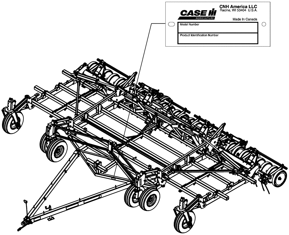 Схема запчастей Case IH 400 - (00.000.02) - PIN NUMBER PLATE LOCATION (00) - GENERAL & PICTORIAL INDEX