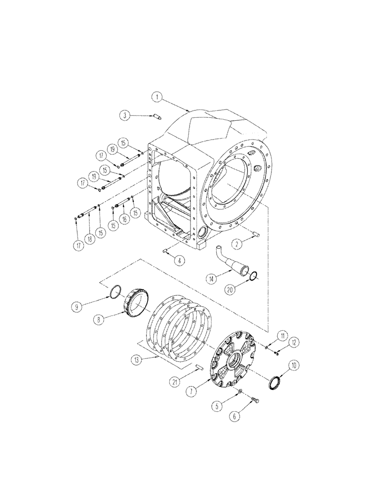 Схема запчастей Case IH STEIGER 330 - (06-59) - AXLE ASSEMBLY - CENTER AND LEFT-HAND CARRIER (06) - POWER TRAIN
