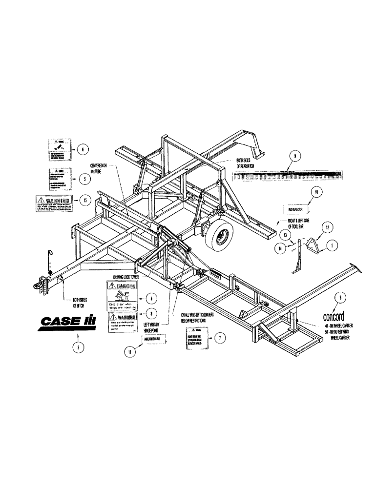 Схема запчастей Case IH CONCORD - (B56) - DECALS 