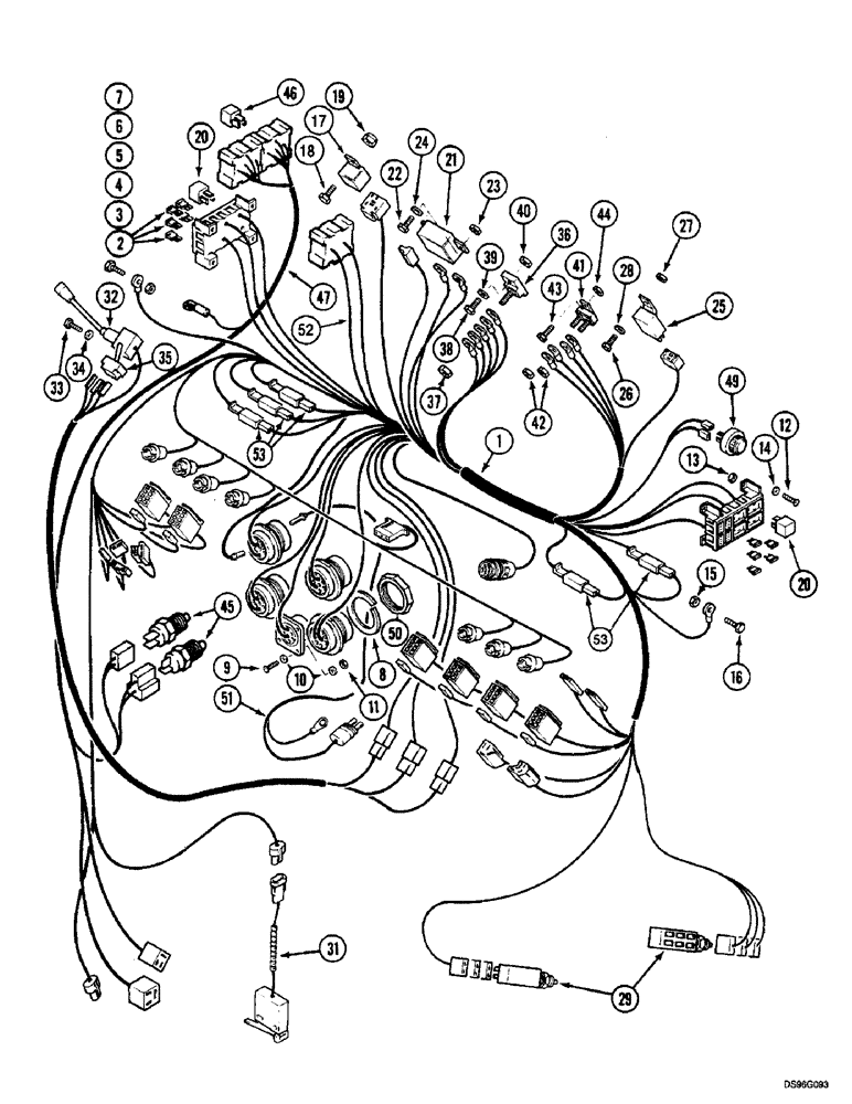 Схема запчастей Case IH 5150 - (4-22) - HARNESS - INSTRUMENT PANEL, ( - JJF1029999) (04) - ELECTRICAL SYSTEMS