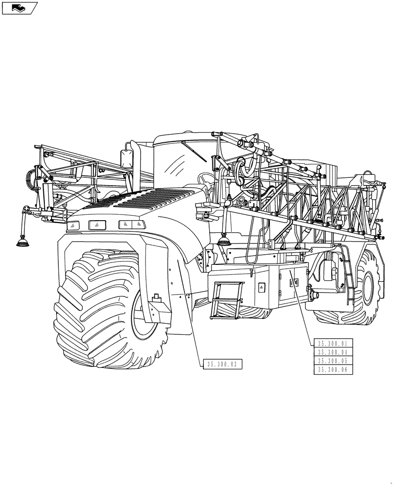 Схема запчастей Case IH TITAN 3030 - (35.000.00) - PICTORIAL INDEX - HYDRAULIC SYSTEMS (35) - HYDRAULIC SYSTEMS