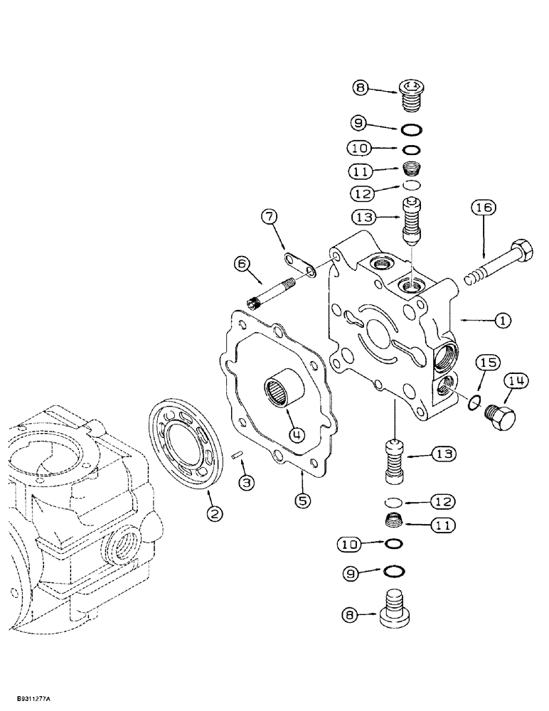 Схема запчастей Case IH 1838 - (6-18) - TANDEM PUMP ASSEMBLY FRONT DRIVE PUMP END CAP & RELIEF VALVES (06) - POWER TRAIN