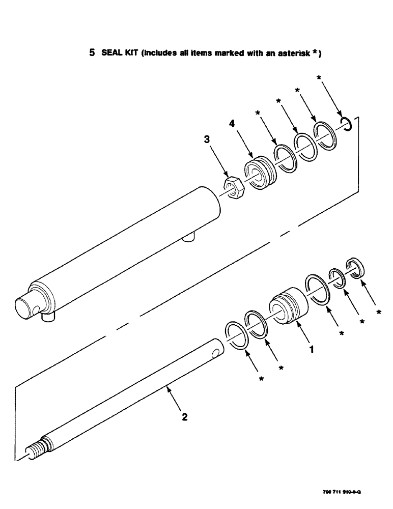 Схема запчастей Case IH 8460 - (8-12) - HYDRAULIC CYLINDER ASSEMBLY, CLUTCH, 700711910 HYDRAULIC CYLINDER COMPLETE, 2" BORE X 4" STROKE (07) - HYDRAULICS