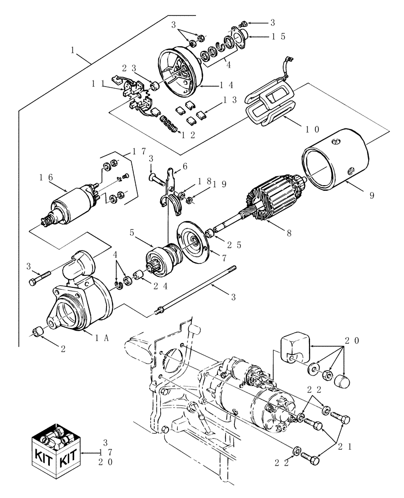 Схема запчастей Case IH WDX901 - (101) - STARTER MOTOR (10) - ENGINE