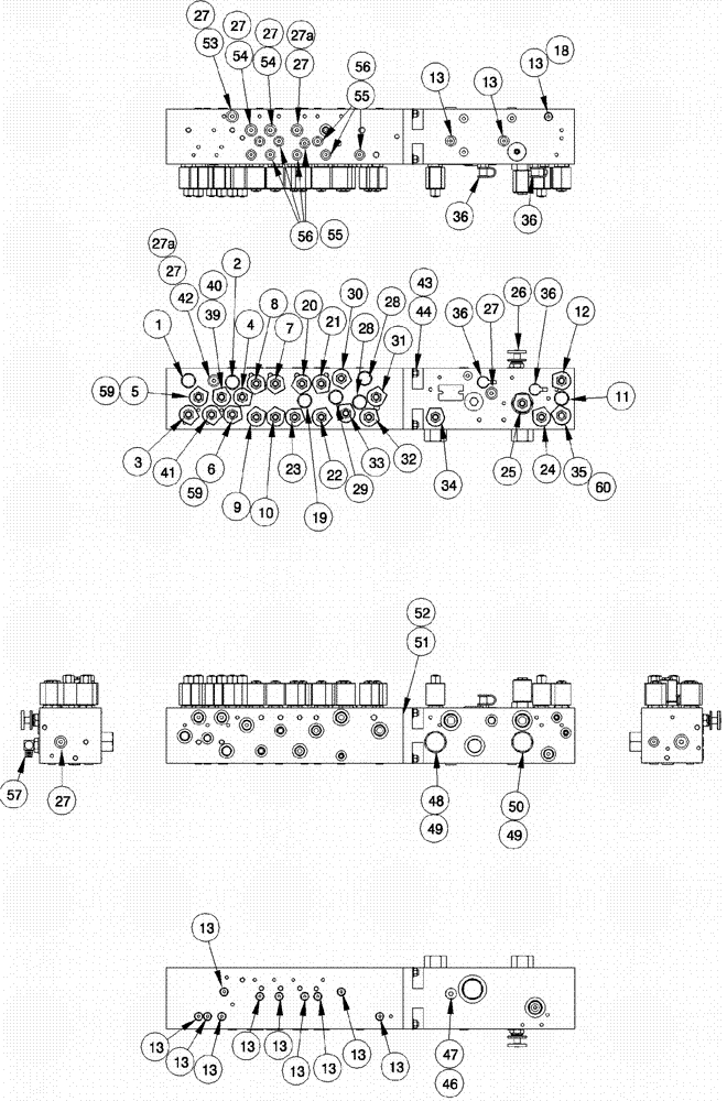Схема запчастей Case IH 620 - (08-22) - HYDRAULIC MANIFOLD VALVE (07) - HYDRAULICS