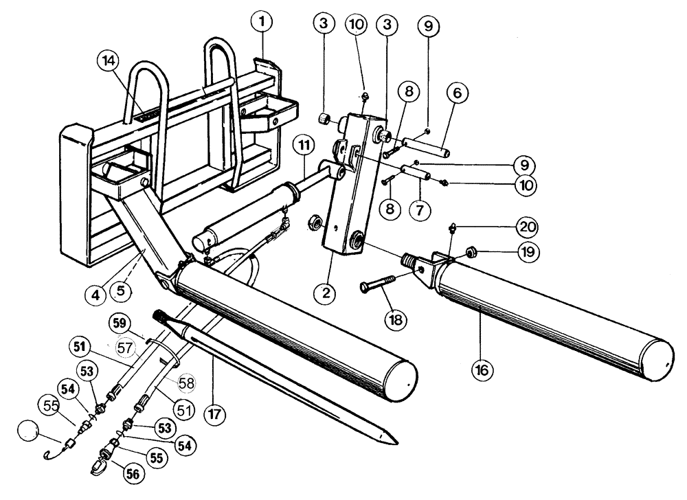 Схема запчастей Case IH L720 - (82.300.AQ[11]) - VAR - 717478006 - FLEXIBAL (82) - FRONT LOADER & BUCKET