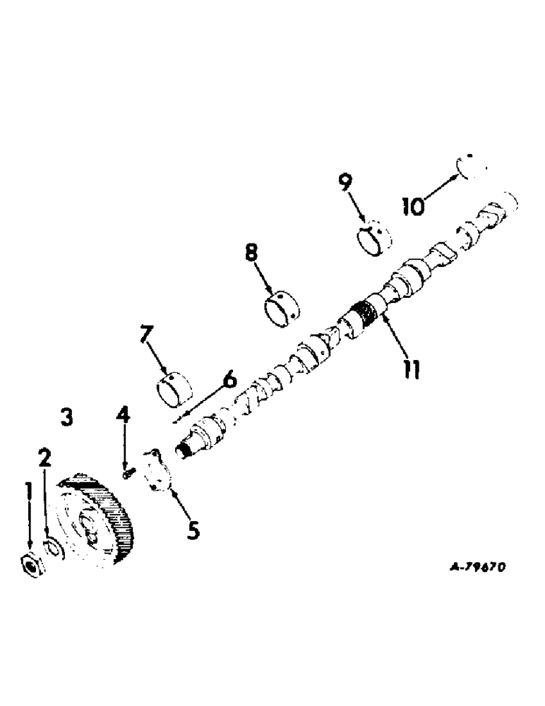 Схема запчастей Case IH 706 - (D-10) - DIESEL ENGINES, CAMSHAFT AND RELATED PARTS (01) - ENGINE