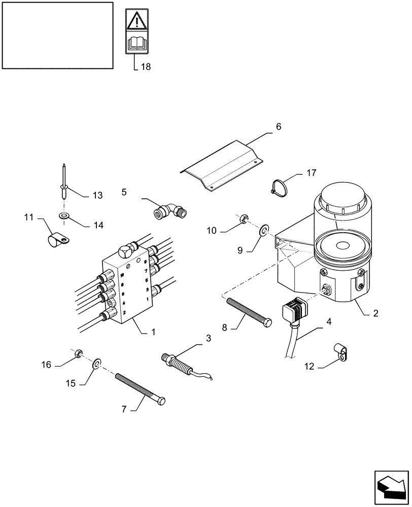 Схема запчастей Case IH LB333S - (18.84095512[01]) - DIA : AUTOMATIC GREASING PUMP - LINCOLN (18) - ACCESSORIES