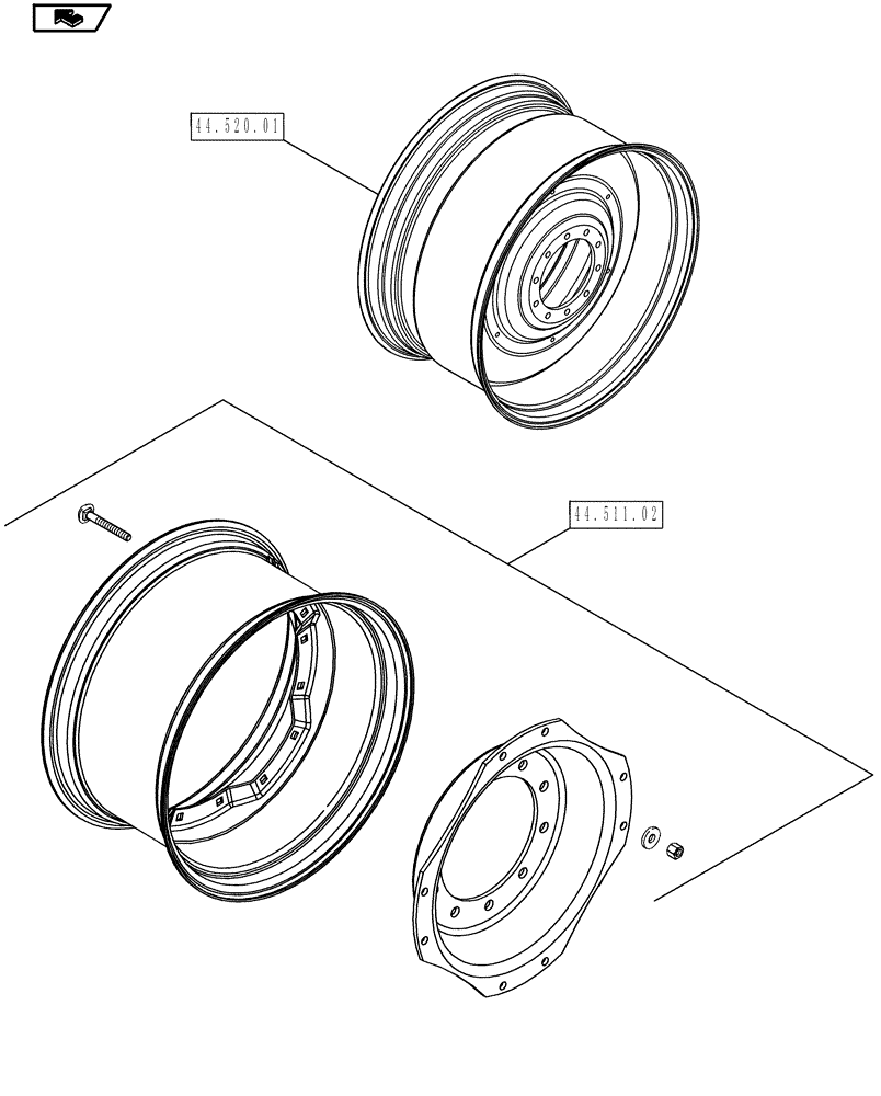 Схема запчастей Case IH MAGNUM 210 - (00.000.44) - PICTORIAL INDEX - AXLE & WHEELS (00) - GENERAL & PICTORIAL INDEX