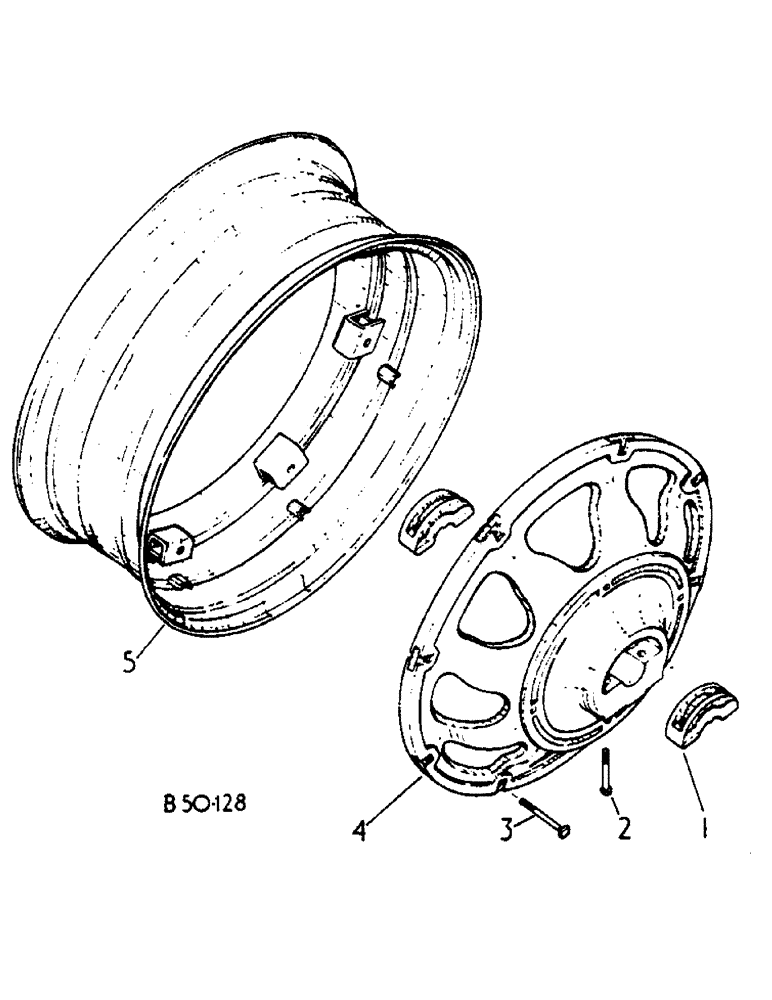 Схема запчастей Case IH HYDRO 84 - (15-04) - WHEELS AND TRACTION, REAR WHEEL RIM AND DISC, CAST, ROW CROP Wheels & Traction
