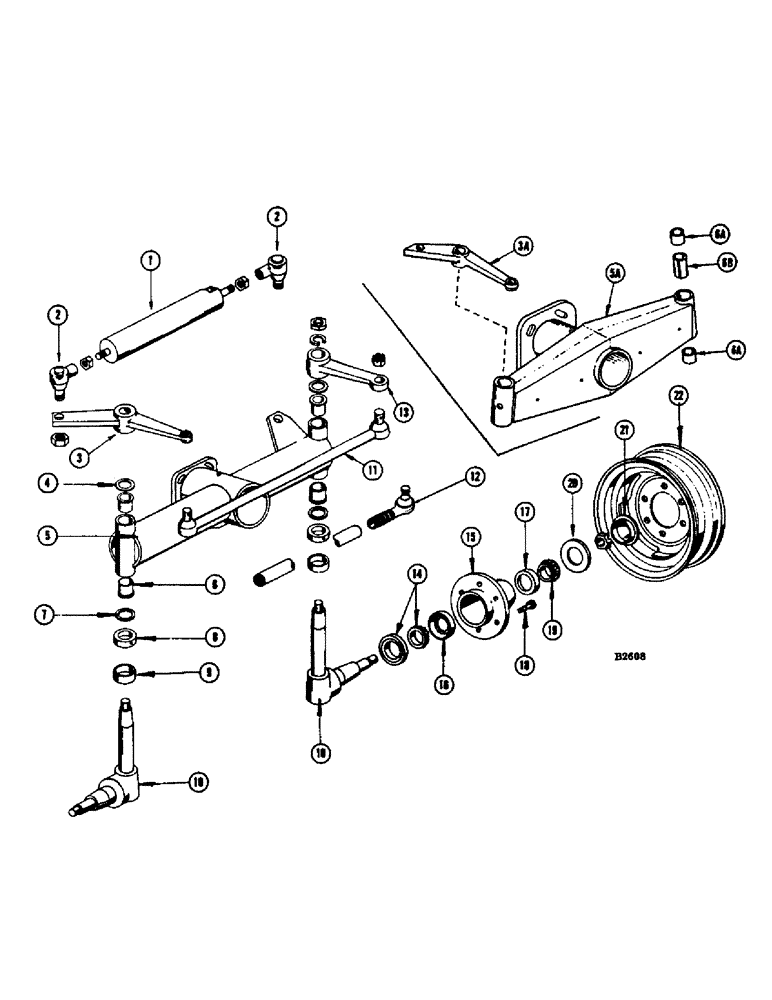 Схема запчастей Case IH 1060 - (296) - STEERING ARMS AND AXLE (41) - STEERING