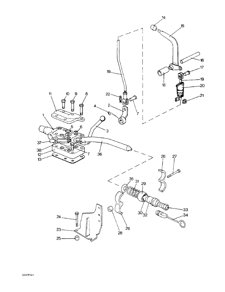 Схема запчастей Case IH 885N - (8-44) - SINGLE LIVE TAKE OFF VALVE UNITS (08) - HYDRAULICS