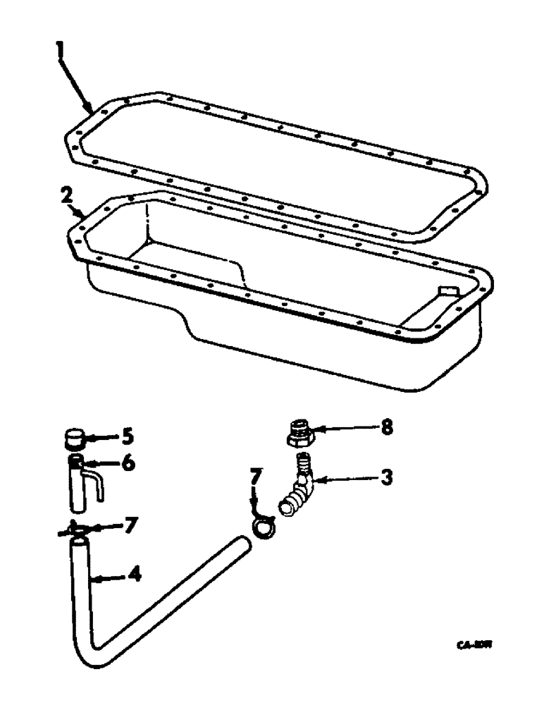 Схема запчастей Case IH V-304 - (A-09) - OIL PAN AND GASKET 