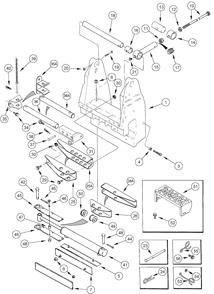 Схема запчастей Case IH CPX610 - (09A-28) - DRUM SUPPORT ASSY (13) - PICKING SYSTEM