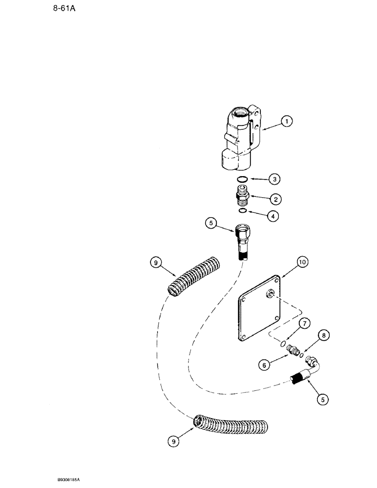Схема запчастей Case IH 7110 - (8-61A) - REMOTE HYDRAULIC BLEED LINE (08) - HYDRAULICS