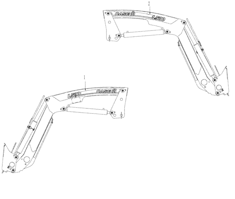 Схема запчастей Case IH L540 - (90.108.AB[01]) - DECALS, L530 (90) - PLATFORM, CAB, BODYWORK AND DECALS