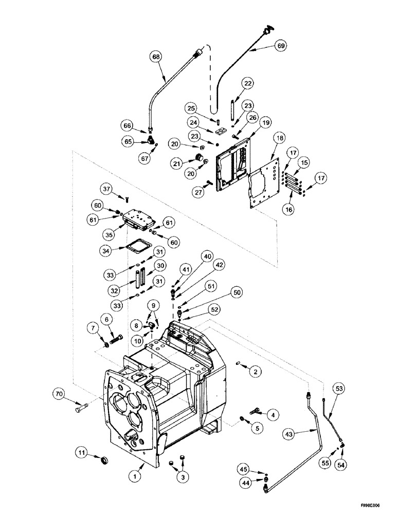 Схема запчастей Case IH MX180 - (6-010) - SPEED TRANSMISSION, HOUSING (06) - POWER TRAIN