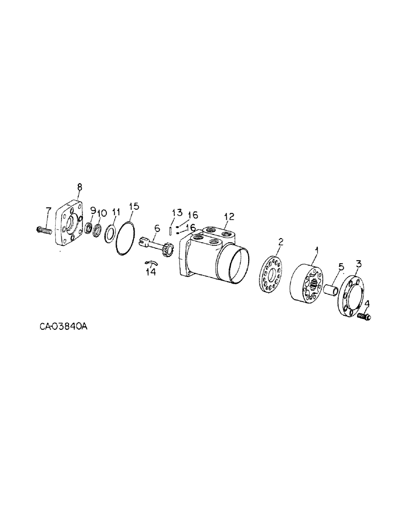 Схема запчастей Case IH 4386 - (10-31) - HYDRAULICS, STEERING PUMP ORBITROL (07) - HYDRAULICS