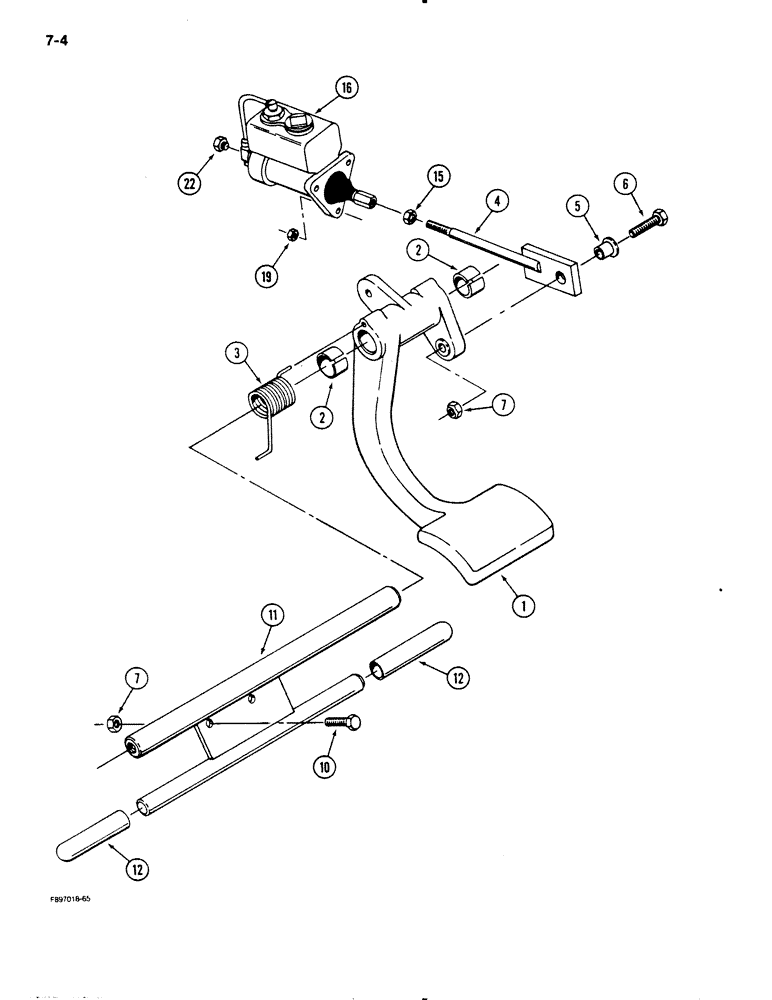 Схема запчастей Case IH 9110 - (7-04) - BRAKE CONTROLS, IF EQUIPPED (07) - BRAKES