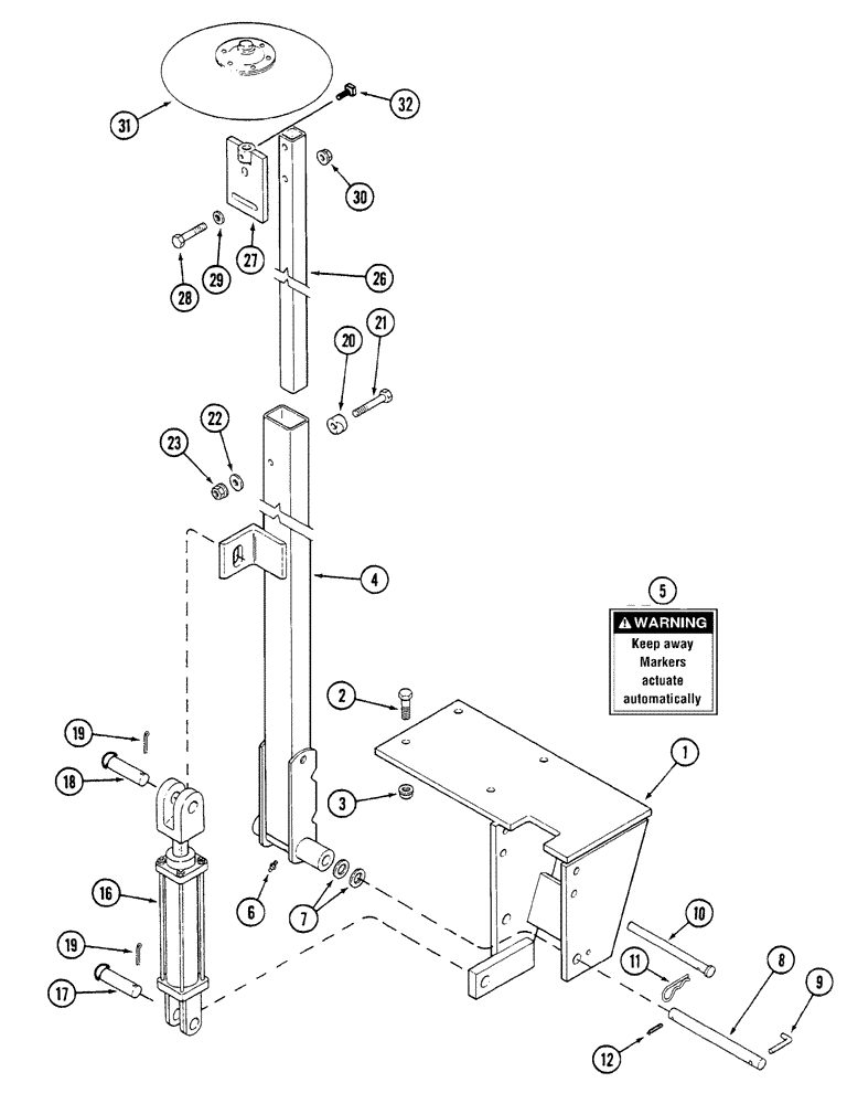 Схема запчастей Case IH 5400 - (9-44) - DISC MARKER, RIGID (09) - CHASSIS