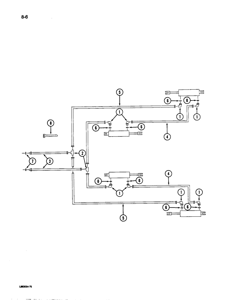 Схема запчастей Case IH 496 - (8-06) - HYDRAULIC SYSTEM TRANSPORT (08) - HYDRAULICS