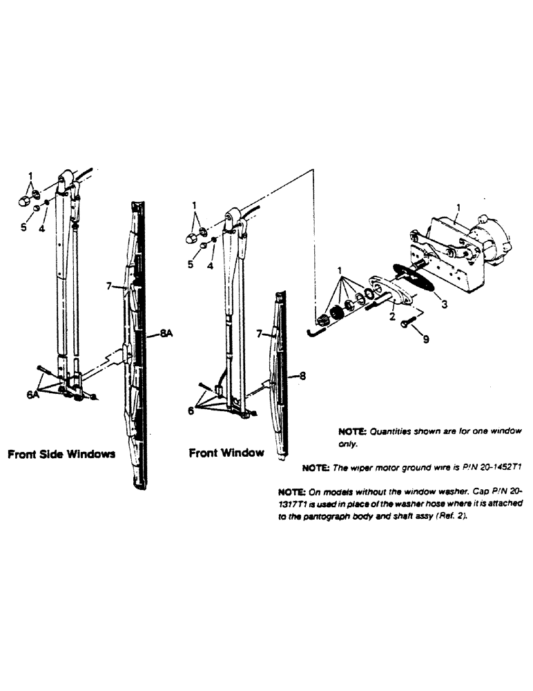 Схема запчастей Case IH 9170 - (02-22) - WIPER DRIVES AND BLADES (06) - ELECTRICAL