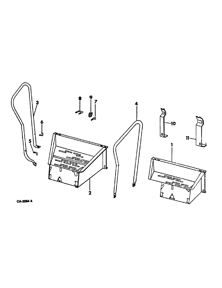 Схема запчастей Case IH 815 - (13-03) - SUPERSTRUCTURE, OPERATORS PLATFORM EXTENSION (05) - SUPERSTRUCTURE