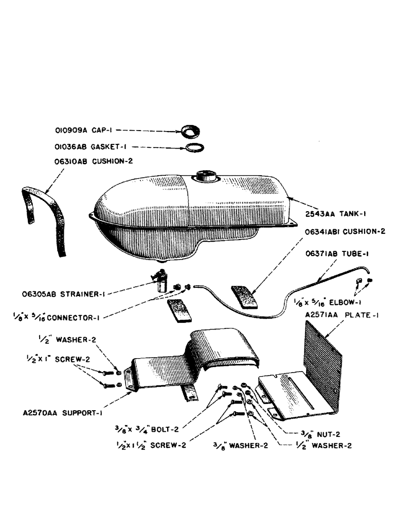 Схема запчастей Case IH SO-SERIES - (050) - FUEL TANK, S, SC, SO (03) - FUEL SYSTEM