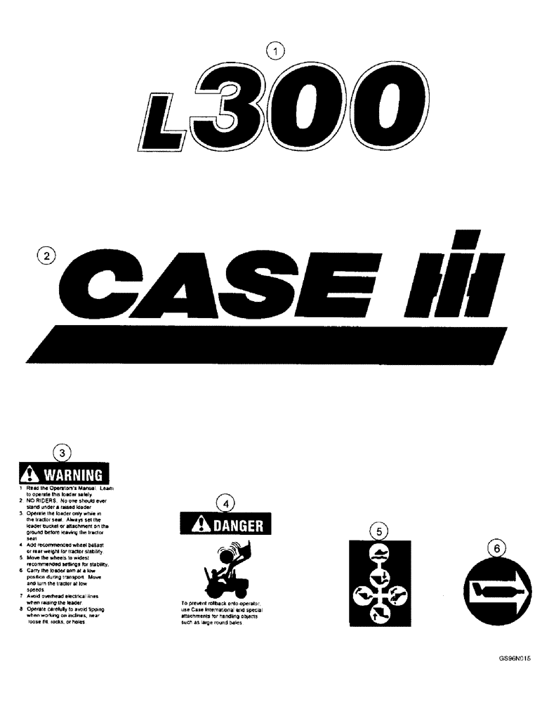 Схема запчастей Case IH L300 - (9-20) - DECALS (09) - CHASSIS/ATTACHMENTS
