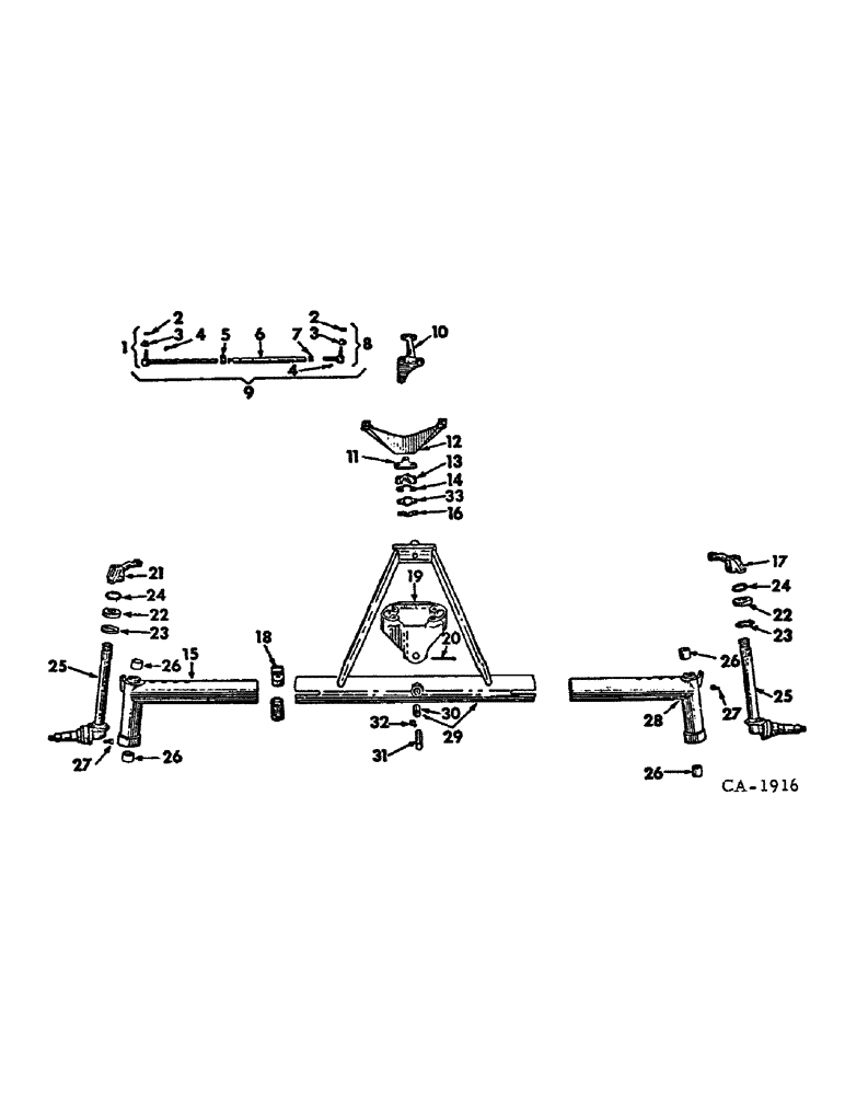 Схема запчастей Case IH 886 - (14-05) - SUSPENSION, ADJUSTABLE WIDE TREAD FRONT AXLE, MODELS WITH TRICYCLE FRONT UPPER BOLSTER Suspension