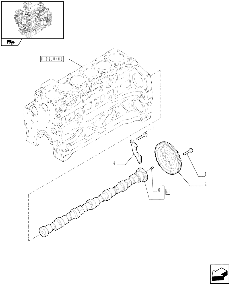 Схема запчастей Case IH MAXXUM 115 - (0.12.0/01) - CAMSHAFT - TIMING CONTROL (STD + VAR.330003-332115) (01) - ENGINE