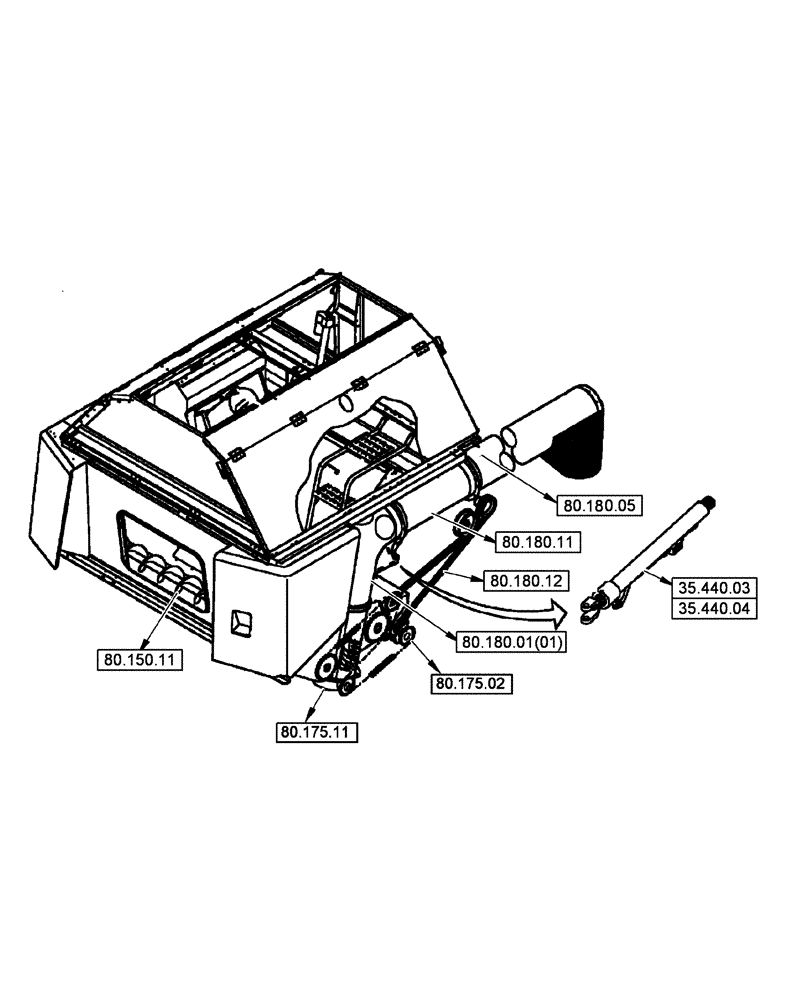 Схема запчастей Case IH 8230 - (00.000.80[02]) - PICTORIAL INDEX - GRAIN UNLOADING (00) - GENERAL & PICTORIAL INDEX
