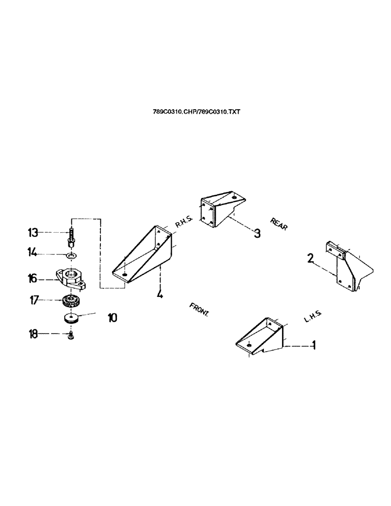 Схема запчастей Case IH 7700 - (C03-10) - ENGINE MOUNTS Engine & Engine Attachments