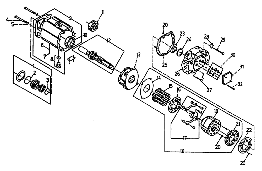 Схема запчастей Case IH 7700 - (B02[85A]) - HYDRAULIC MOTOR {HORIZONTAL ARM VARIABLE EXTRACTOR} Hydraulic Components & Circuits