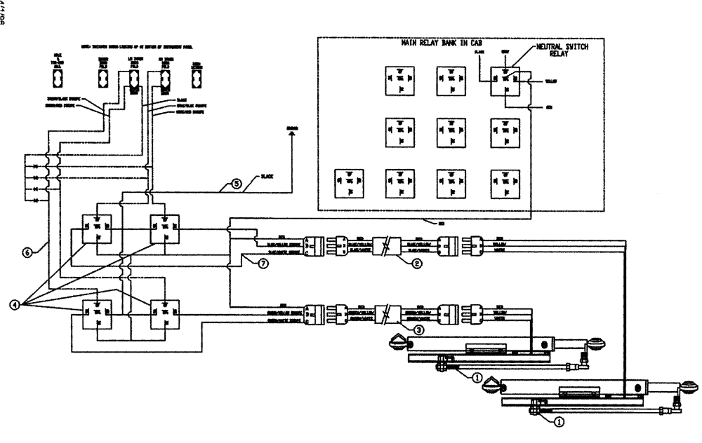 Схема запчастей Case IH PATRIOT WT - (11-003) - WIRING - ELECTRICAL BOOM RELIEF (06) - ELECTRICAL