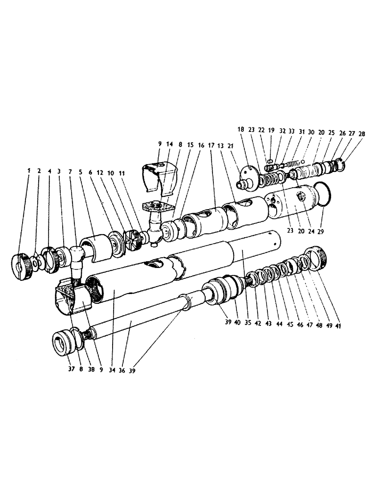 Схема запчастей Case IH 780 - (078) - HYDRAULIC RAM, PART OF U733, POWER-ASSISTED STEERING Steering & Front Axle