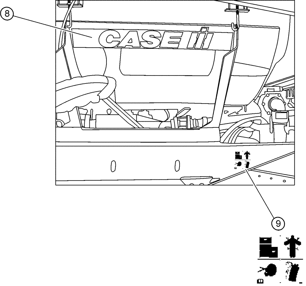 Схема запчастей Case IH SPX2130 - (10-002[01]) - EXTERIOR DECALS (13) - DECALS
