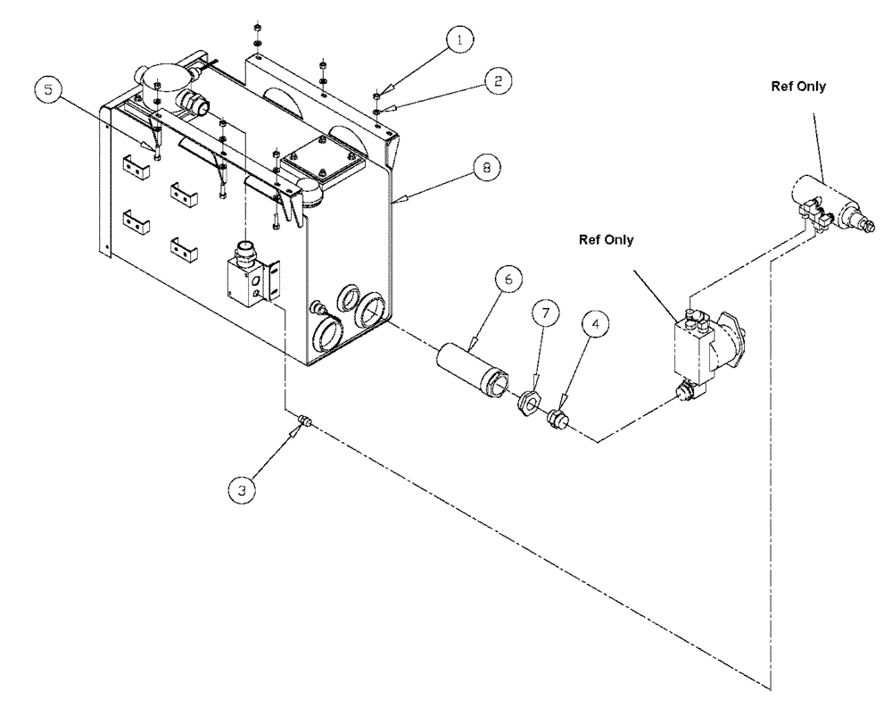 Схема запчастей Case IH FLX3300B - (06-001) - HYDRAULIC TANK GROUP (07) - HYDRAULICS