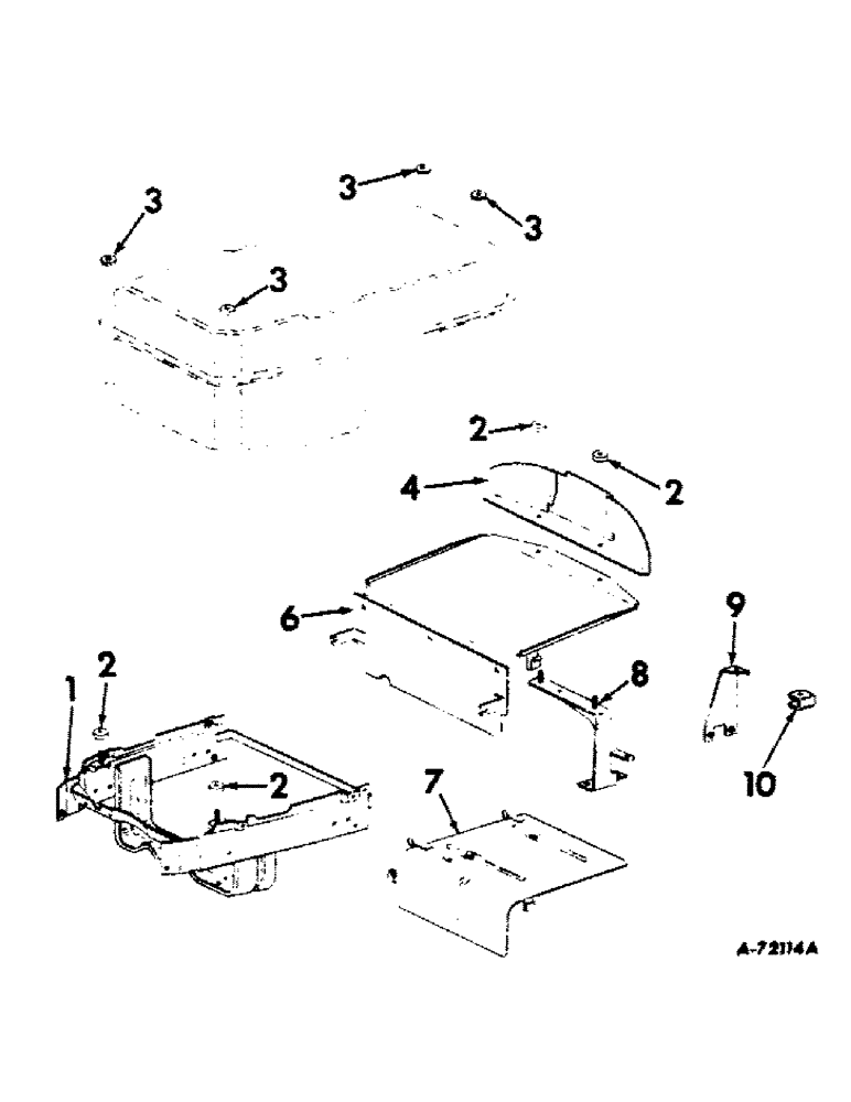 Схема запчастей Case IH 606 - (045) - FUEL SYSTEM, FUEL TANK AND SUPPORTS (02) - FUEL SYSTEM