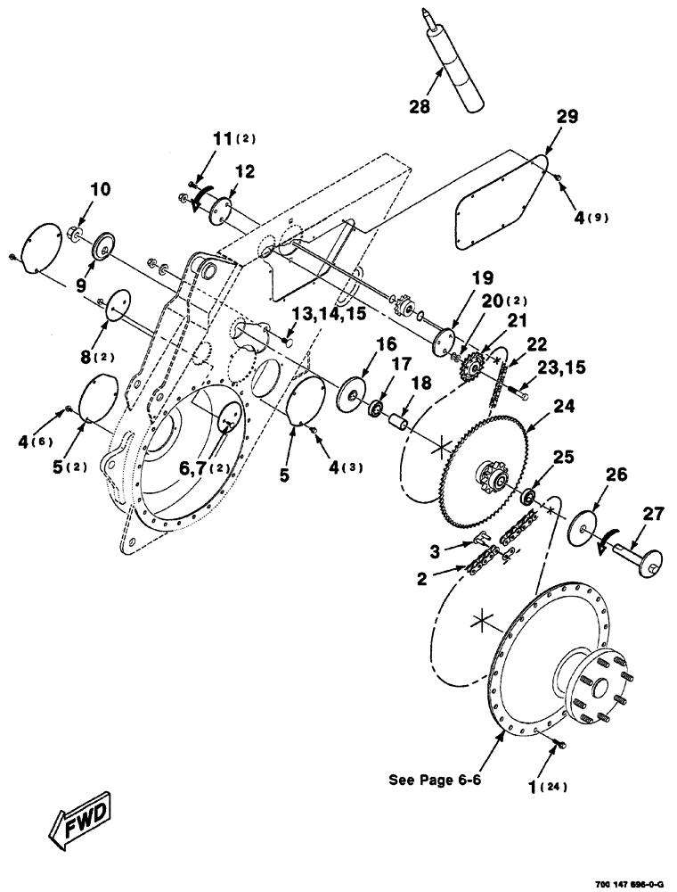 Схема запчастей Case IH 8860 - (06-02) - CHAINCASE ASSEMBLY (LEFT) (14) - MAIN GEARBOX & DRIVE