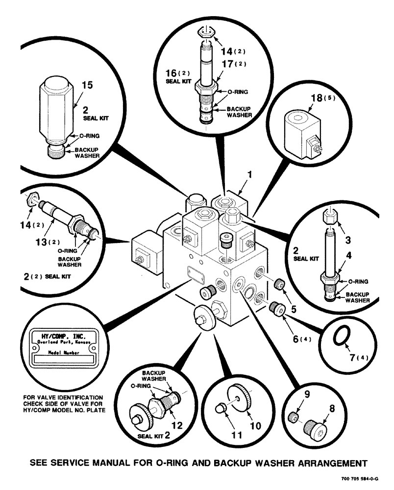 Схема запчастей Case IH 8840 - (08-024) - CONTROL VALVE, LIFT AND FLOTATION (35) - HYDRAULIC SYSTEMS