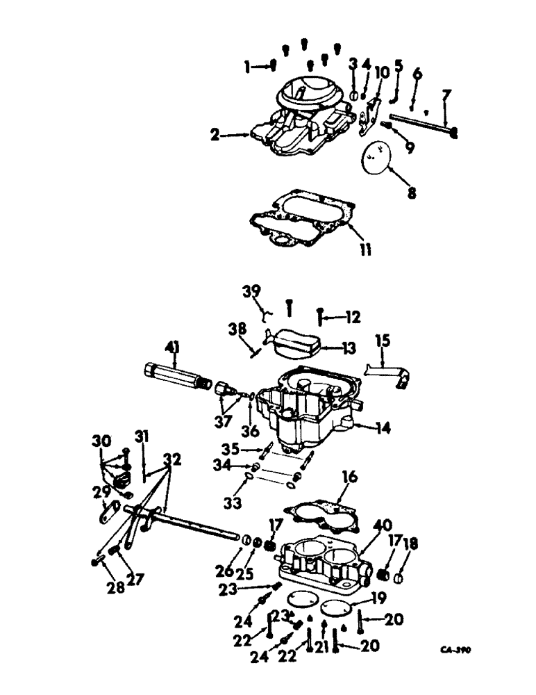 Схема запчастей Case IH V-345 - (B-21) - CARBURETOR 