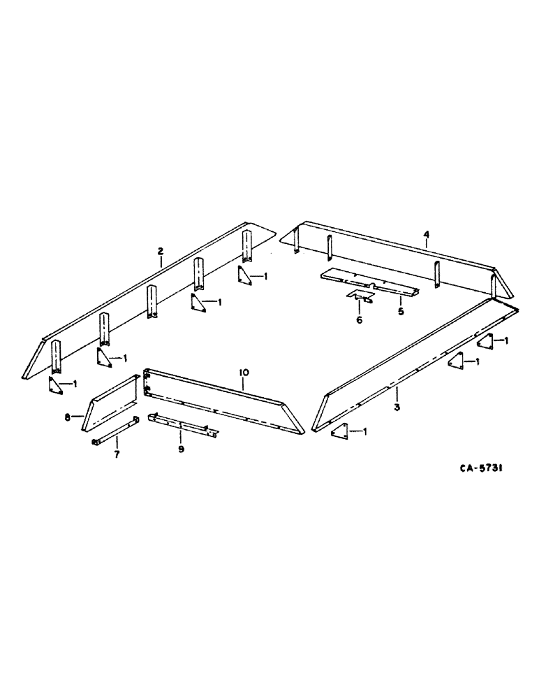 Схема запчастей Case IH 1480 - (26-07) - GRAIN TANK, FOLDING GRAIN TANK EXTENSIONS, GRAIN AND CORN Grain Tank