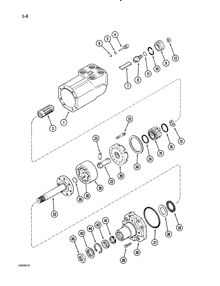 Схема запчастей Case IH 1670 - (5-08) - STEERING HAND PUMP (04) - STEERING