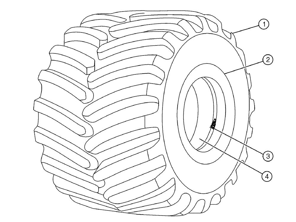 Схема запчастей Case IH TITAN 4020 - (05-014) - 66" MICHELIN, RADIAL, TIRE-MT, LH/RH Tires