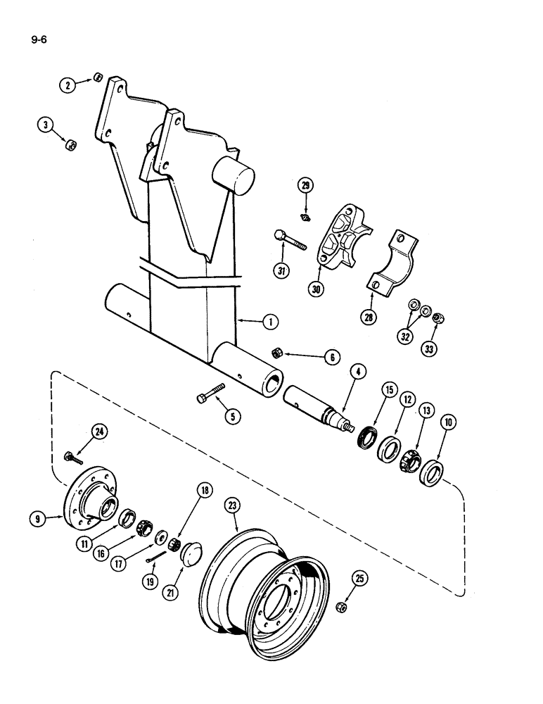 Схема запчастей Case IH 696 - (9-06) - MAIN WHEEL (09) - CHASSIS/ATTACHMENTS