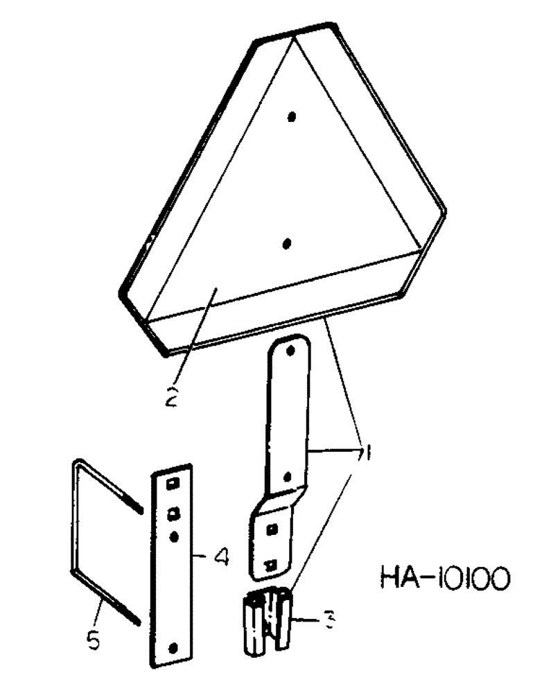 Схема запчастей Case IH 55 - (B-03) - SLOW MOVING VEHICLE EMBLEM 