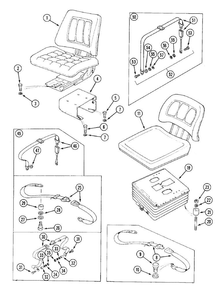 Схема запчастей Case IH 1394 - (9-440) - SEAT ASSEMBLIES (09) - CHASSIS/ATTACHMENTS