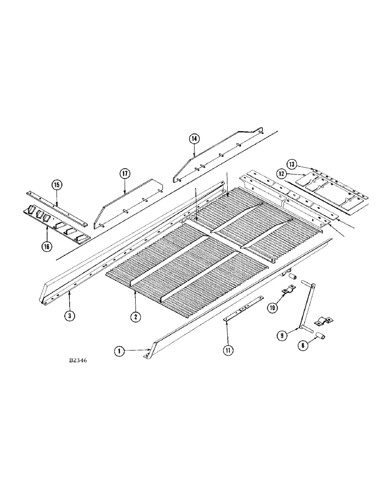 Схема запчастей Case IH 460 - (066[1]) - GRAIN PAN (74) - CLEANING