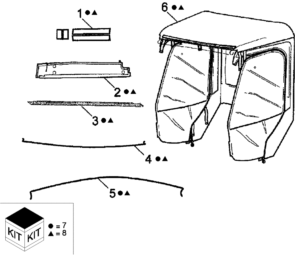 Схема запчастей Case IH SCOUT XL - (88.150.12) - DIA KIT, 3-SIDED VINYL ENCLOSURE, 2-SEATER (88) - ACCESSORIES